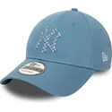 kepure-islenkta-melyna-reguliuojamas-9forty-seasonal-infill-new-york-yankees-mlb-new-era