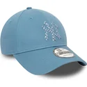 kepure-islenkta-melyna-reguliuojamas-9forty-seasonal-infill-new-york-yankees-mlb-new-era