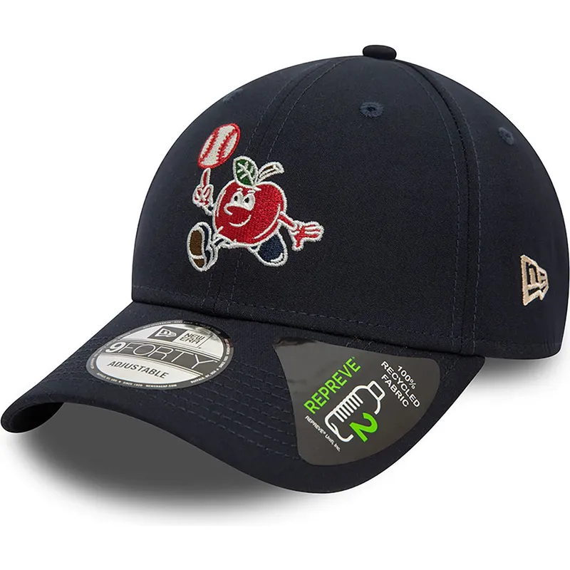 kepure-islenkta-tamsiai-melyna-reguliuojamas-9forty-repreve-baseball-apple-new-era