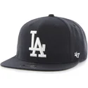 czarna-plaska-czapka-snapback-z-bialym-logo-los-angeles-dodgers-mlb-sure-shot-od-47-brand
