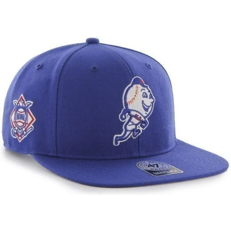 kepure-plokscia-melyna-snapback-mascota-new-york-mets-mlb-47-brand