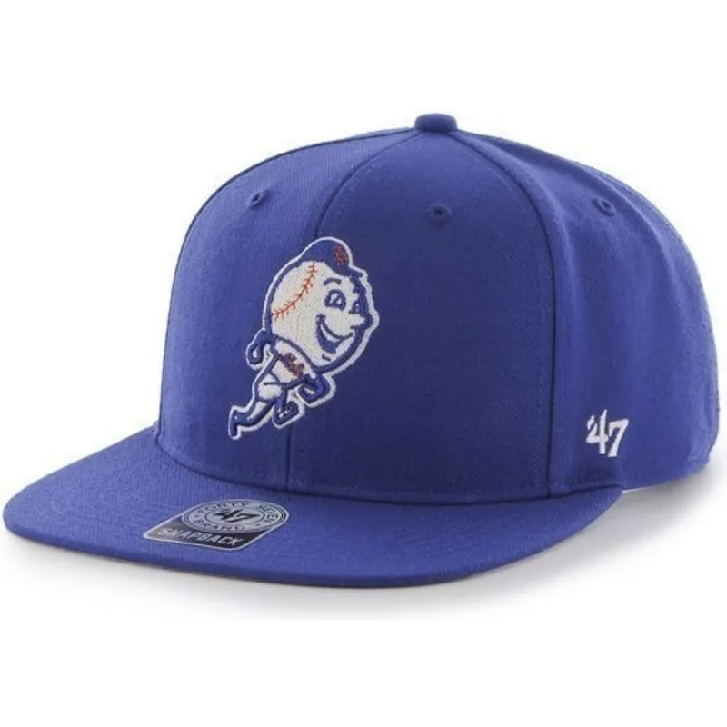 kepure-plokscia-melyna-snapback-mascota-new-york-mets-mlb-47-brand
