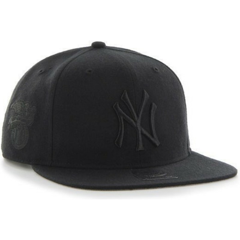 47-brand-flat-brim-black-logo-new-york-yankees-mlb-sure-shot-black-snapback-cap