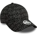 kepure-islenkta-juoda-reguliuojamas-9forty-monogram-new-york-yankees-mlb-new-era