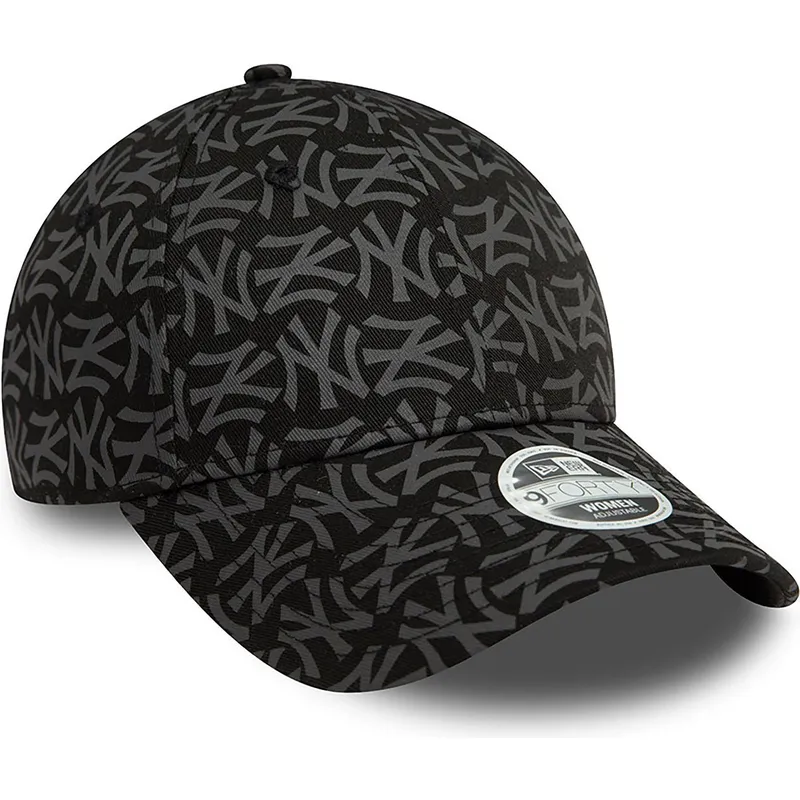kepure-islenkta-juoda-reguliuojamas-9forty-monogram-new-york-yankees-mlb-new-era