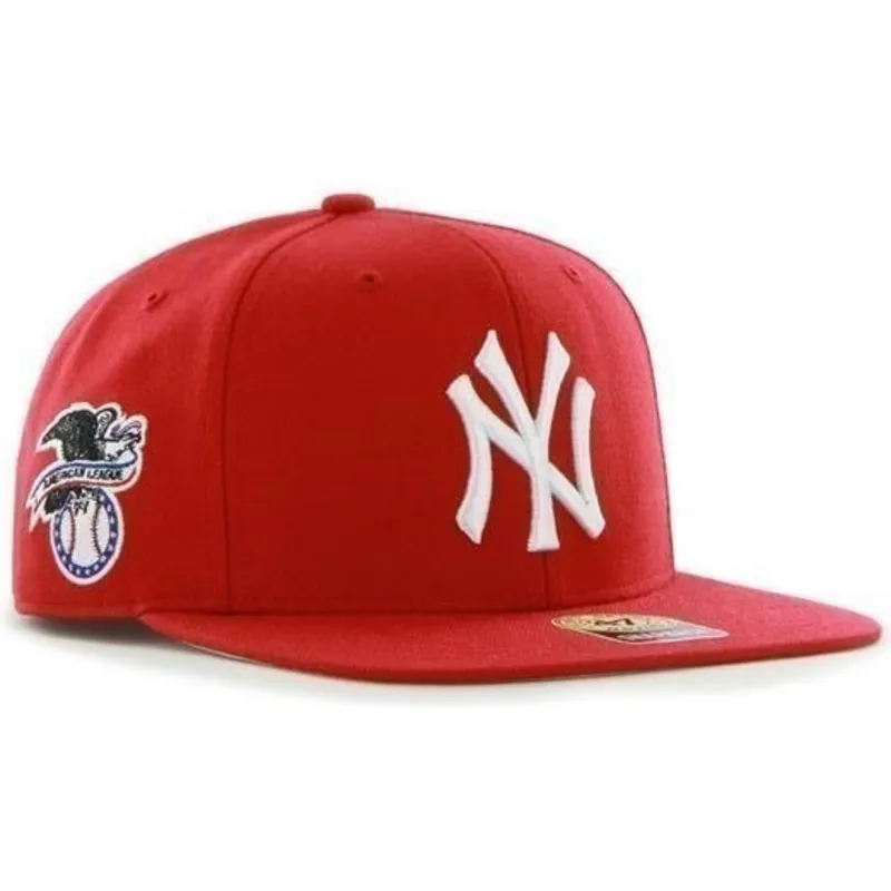 cap-plokscia-red-snapback-new-york-yankees-mlb-47-brand