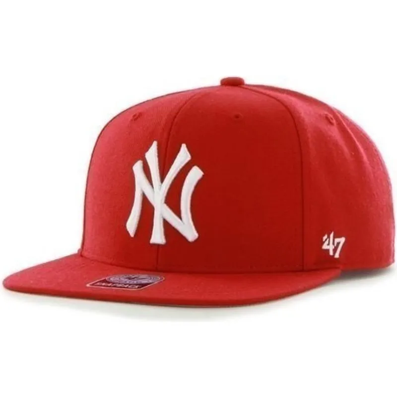 cap-plokscia-red-snapback-new-york-yankees-mlb-47-brand