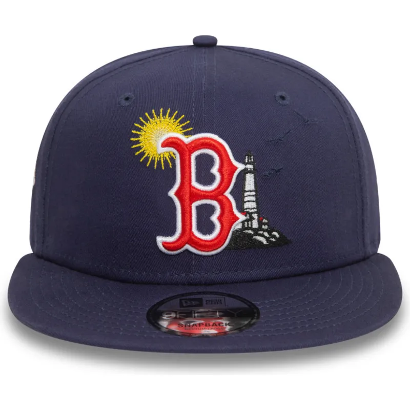 kepure-plokscia-tamsiai-melyna-snapback-9fifty-summer-icon-boston-red-sox-mlb-new-era