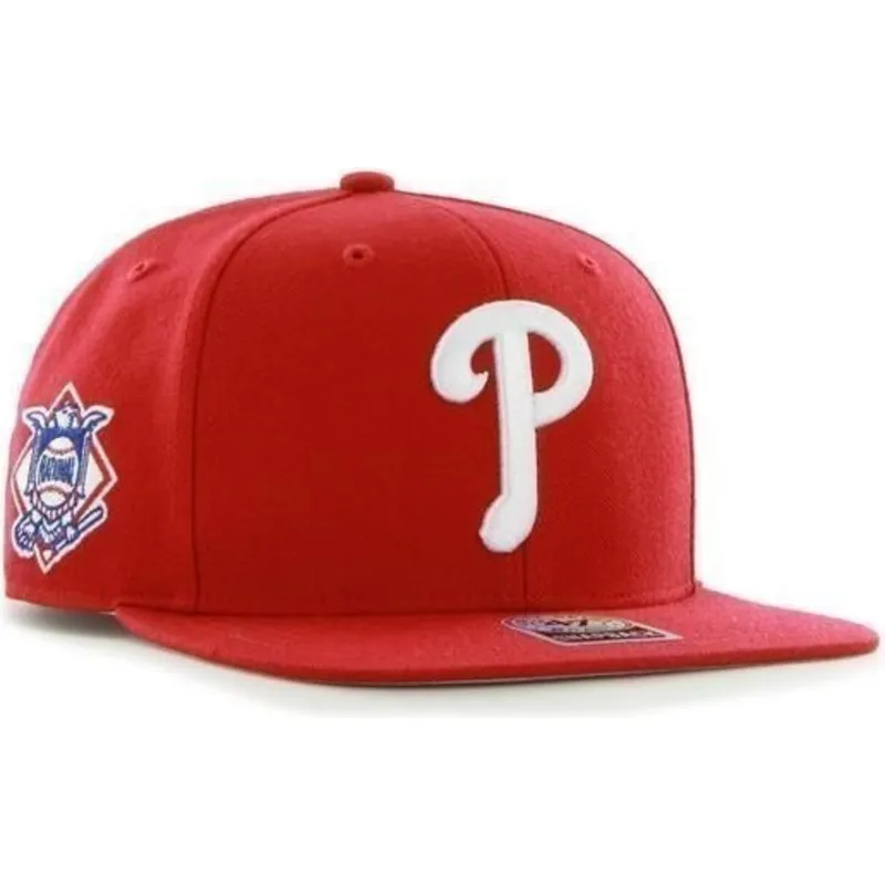 kepure-plokscia-raudona-snapback-philadelphia-phillies-mlb-47-brand