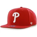 czerwona-czapka-snapback-z-plaskim-daszkiem-philadelphia-phillies-mlb-sure-shot-marki-47-brand