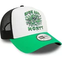new-era-a-frame-character-rick-and-morty-white-black-and-green-trucker-hat