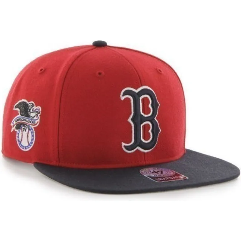 kepure-plokscia-raudona-snapback-boston-red-sox-mlb-47-brand