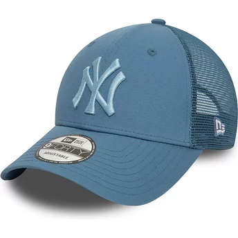 New Era Blue Logo 9FORTY Home Field New York Yankees MLB Blue Trucker Hat
