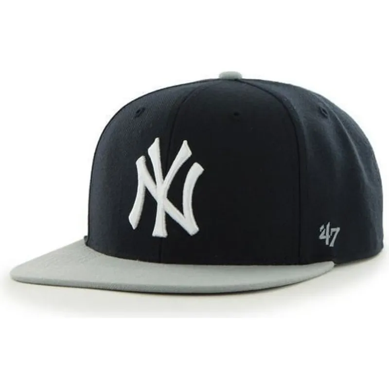 kepure-plokscia-tamsiai-melyna-snapback-new-york-yankees-mlb-47-brand