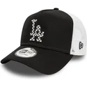czapka-trucker-czarno-biala-a-frame-seasonal-infill-los-angeles-dodgers-mlb-new-era
