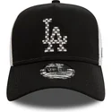 czapka-trucker-czarno-biala-a-frame-seasonal-infill-los-angeles-dodgers-mlb-new-era
