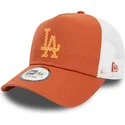 brazowo-biala-czapka-truckerka-a-frame-seasonal-infill-los-angeles-dodgers-mlb-marki-new-era