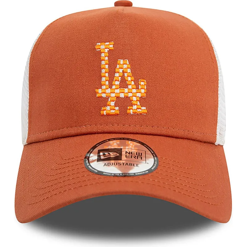 czapka-trucker-brazowo-biala-a-frame-seasonal-infill-los-angeles-dodgers-mlb-new-era