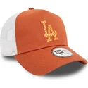 brazowo-biala-czapka-truckerka-a-frame-seasonal-infill-los-angeles-dodgers-mlb-marki-new-era
