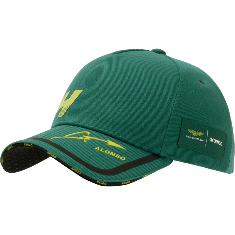 kepure-islenkta-zalia-reguliuojama-juostele-tech-aston-martin-f1-team-x-kimoa-aston-martin-formula-1-kimoa