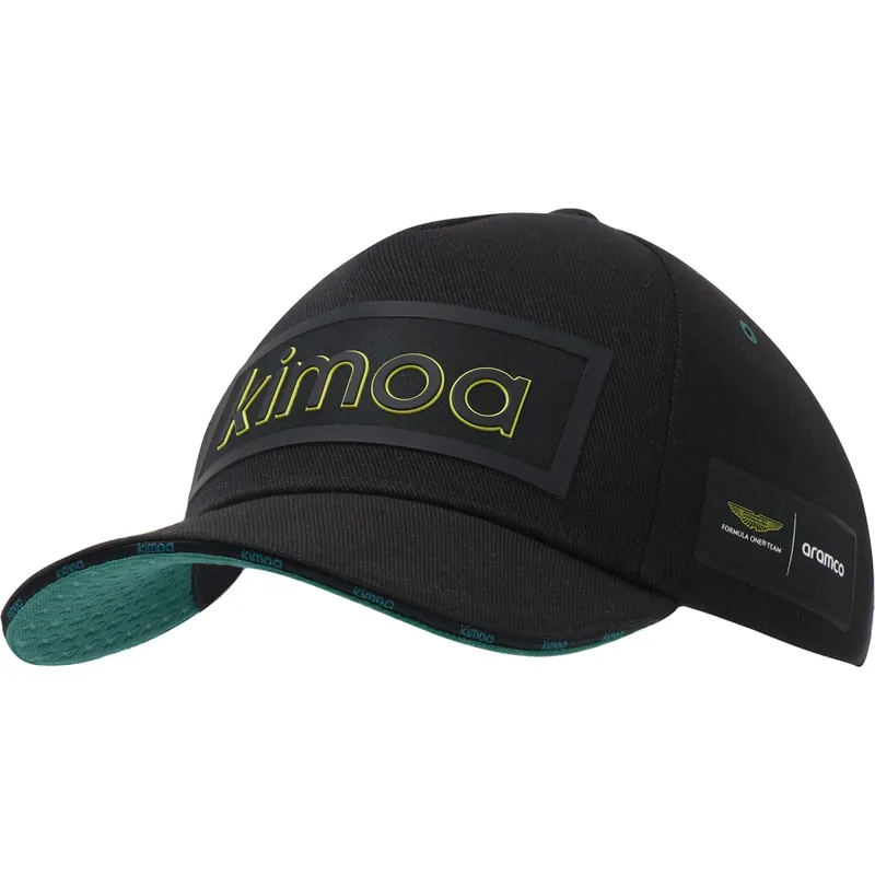 kepure-islenkta-juoda-reguliuojamas-patch-aston-martin-f1-team-x-kimoa-aston-martin-formula-1-kimoa