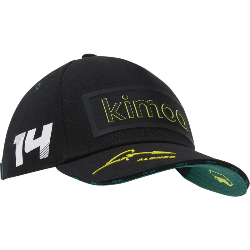 kepure-islenkta-juoda-reguliuojamas-patch-aston-martin-f1-team-x-kimoa-aston-martin-formula-1-kimoa