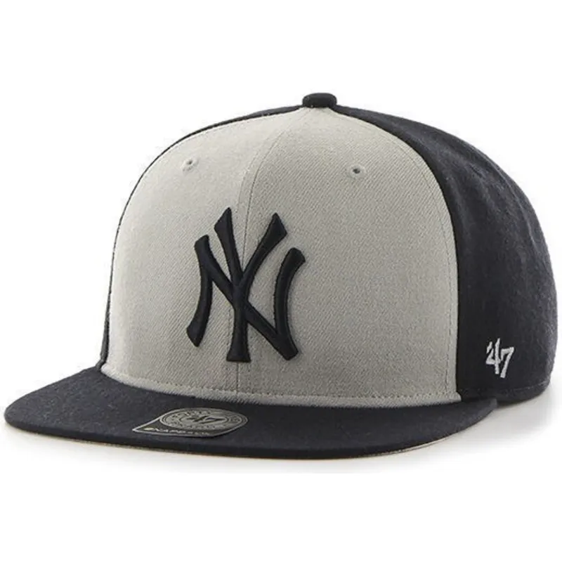 kepure-plokscia-tamsiai-melyna-snapback-new-york-yankees-mlb-47-brand