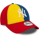 czapka-z-daszkiem-wielokolorowa-regulowana-dla-dzieci-9forty-block-new-york-yankees-mlb-od-new-era