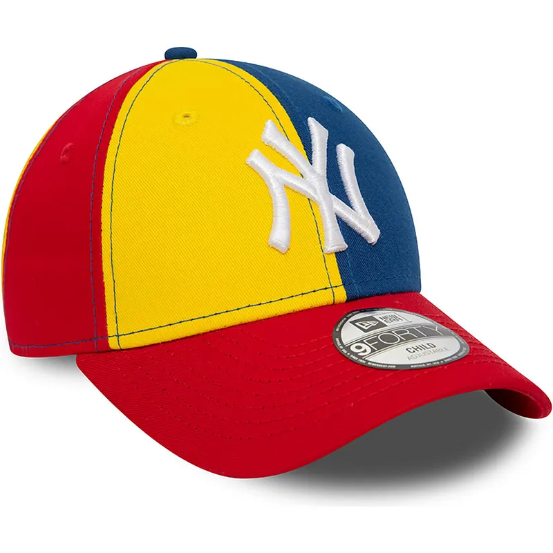 regulowana-wielokolorowa-czapka-z-daszkiem-dla-chlopca-9forty-block-new-york-yankees-mlb-new-era