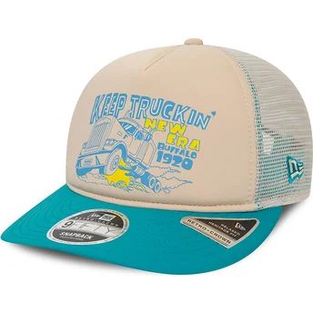 Kepurė išlenkta vilkikas smėlio snapback American Keep Truckin 9FIFTY Retro Crown A Frame New Era