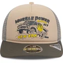 bezowo-szara-czapka-trucker-american-muscle-power-9fifty-retro-crown-a-frame-od-new-era