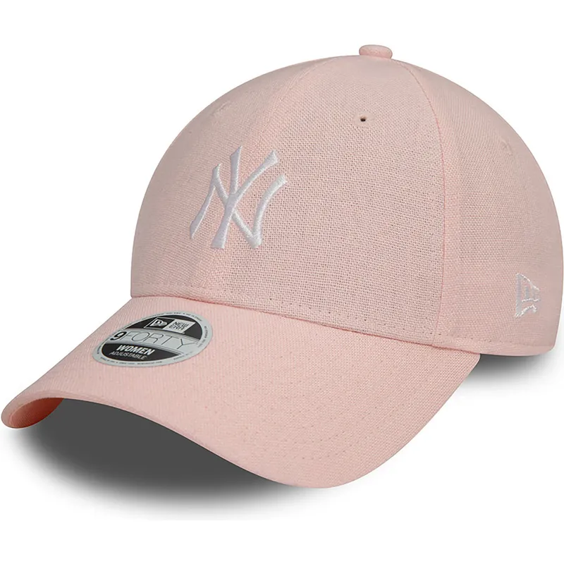 cap-islenkta-pink-adjustable-strap-9forty-linen-new-york-yankees-mlb-new-era