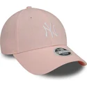 kepure-islenkta-rozine-reguliuojamas-9forty-linen-new-york-yankees-mlb-new-era