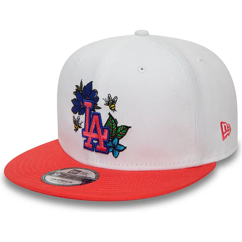biala-i-czerwona-plaska-czapka-snapback-9fifty-floral-los-angeles-dodgers-mlb-new-era