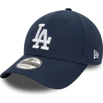 Regulowana granatowa czapka z daszkiem 9FORTY Linen Los Angeles Dodgers MLB marki New Era