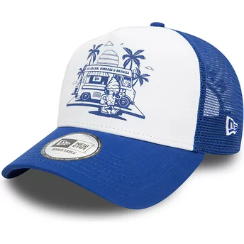 New Era A Frame Graphic Ice Cream Los Angeles White and Blue Trucker Hat