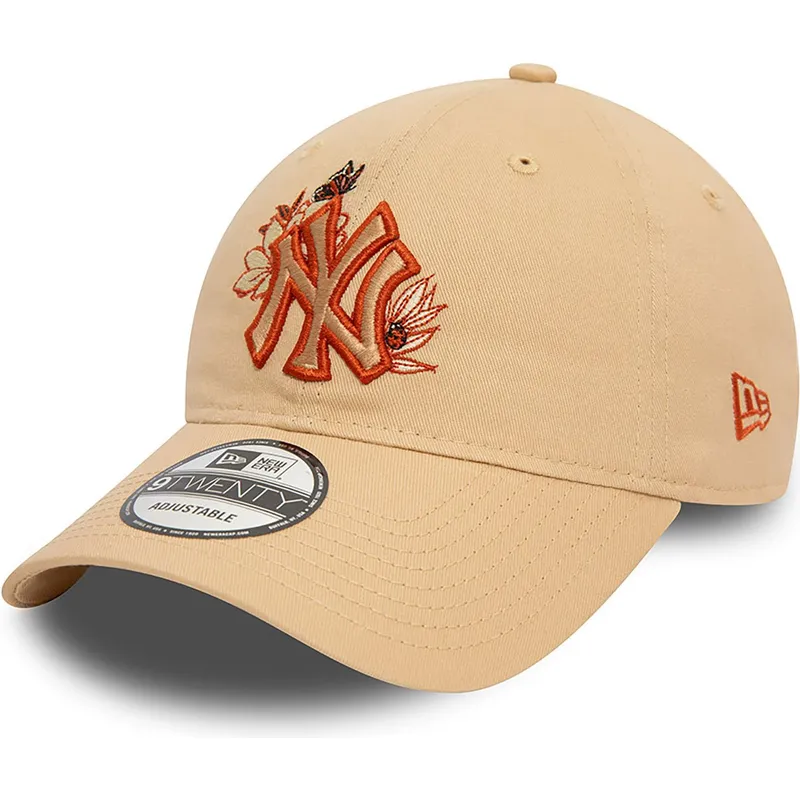 kepure-islenkta-ruda-reguliuojamas-9twenty-floral-new-york-yankees-mlb-new-era