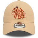 regulowana-brazowa-czapka-z-daszkiem-9twenty-floral-new-york-yankees-mlb-od-new-era