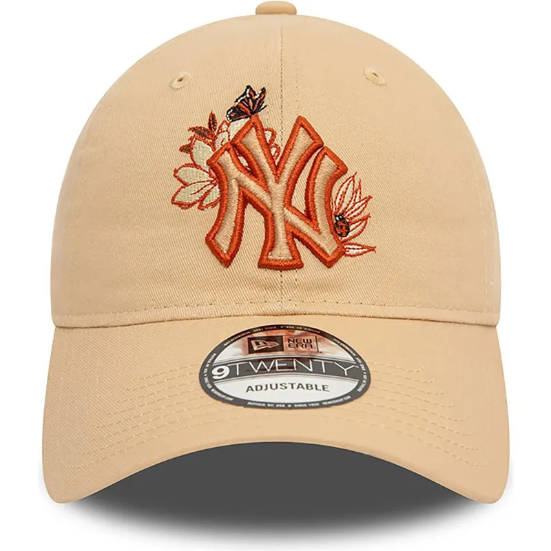 kepure-islenkta-ruda-reguliuojamas-9twenty-floral-new-york-yankees-mlb-new-era