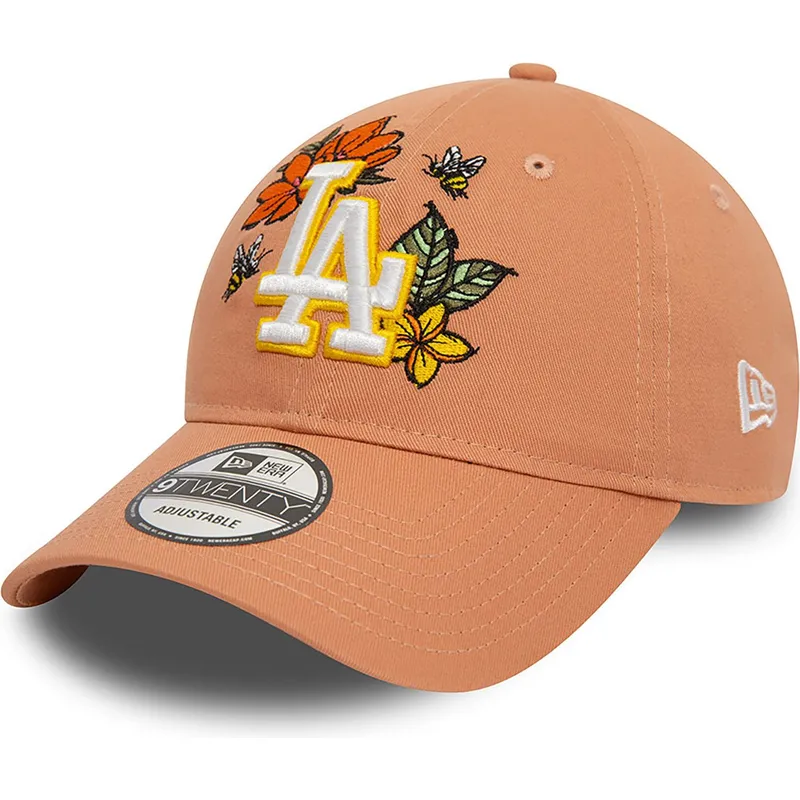kepure-islenkta-ruda-reguliuojamas-9twenty-floral-los-angeles-dodgers-mlb-new-era