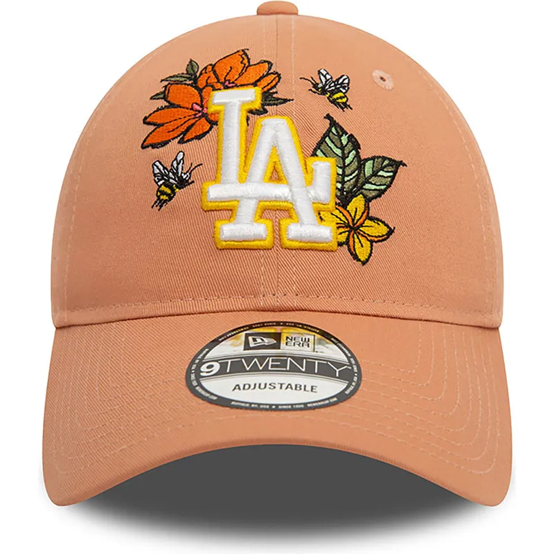 kepure-islenkta-ruda-reguliuojamas-9twenty-floral-los-angeles-dodgers-mlb-new-era