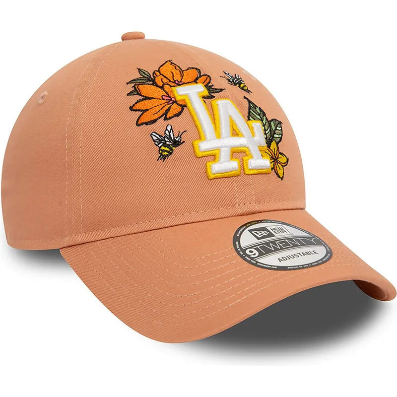 kepure-islenkta-ruda-reguliuojamas-9twenty-floral-los-angeles-dodgers-mlb-new-era