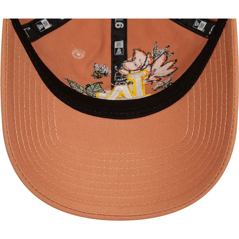 kepure-islenkta-ruda-reguliuojamas-9twenty-floral-los-angeles-dodgers-mlb-new-era
