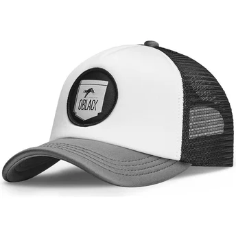 Kepurė išlenkta vilkikas pilka snapback , Oblack