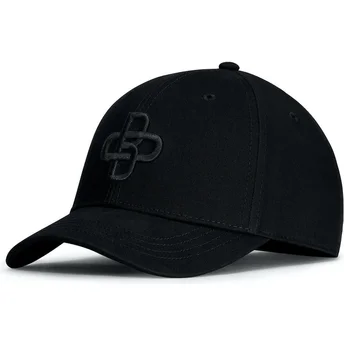 Czarna zakrzywiona regulowana czapka z czarnym logo Baseball Peach od Oblack