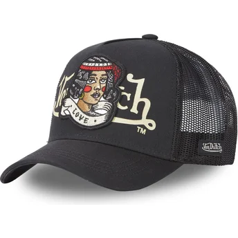 Cap išlenkta black snapback Von Dutch