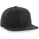 kepure-plokscia-juoda-snapback-chicago-blackhawks-nhl-47-brand