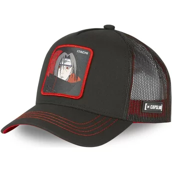 Capslab Itachi Uchiha ITA1 Naruto Black Trucker Hat
