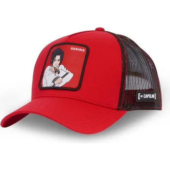 Kepurė išlenkta vilkikas raudona snapback Sasuke Uchiha SAR Naruto Sasuke Uchiha Naruto Capslab