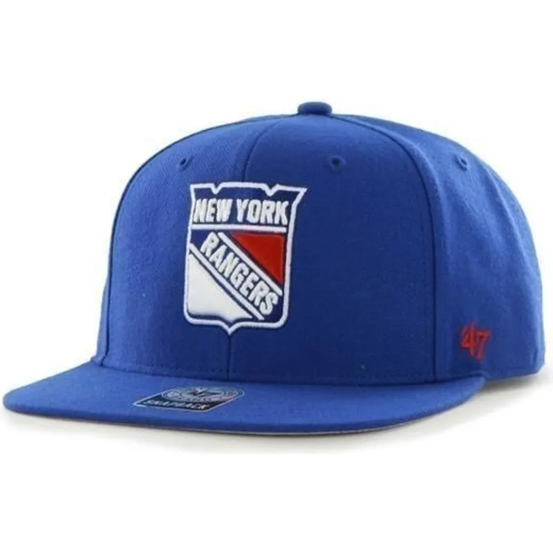 kepure-plokscia-melyna-snapback-new-york-rangers-nhl-47-brand
